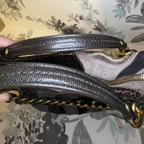 Coach 14339 Brown Suede Leather C Inlay Purse - Picture 9 of 16